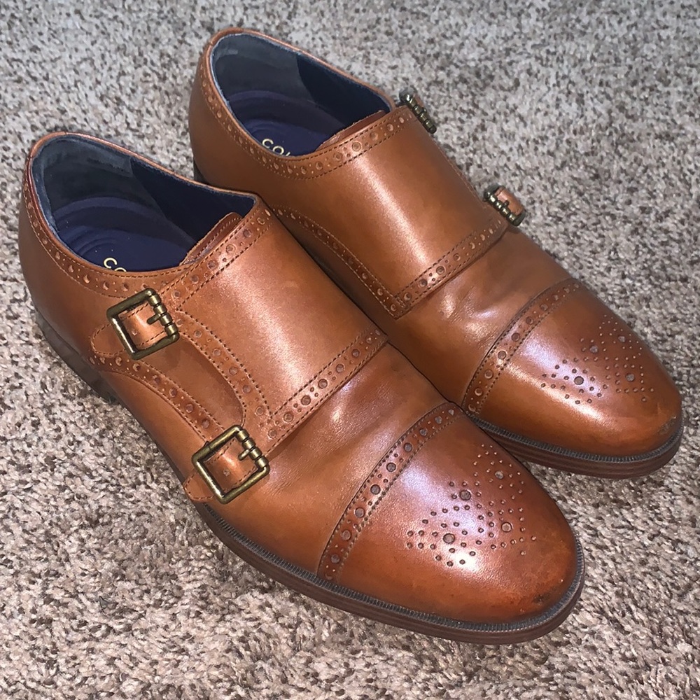 Cole Haan- Double Monk Cap Toe Shoes